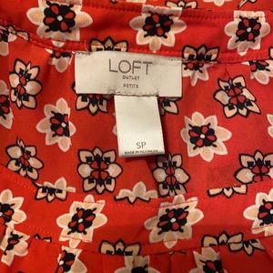 Loft Patterned Long Sleeve Blouse